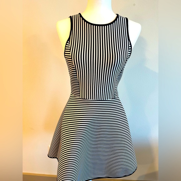 Petite Black & White Stripe Dress (Jacket & Purse NOT included) - Picture 3 of 4